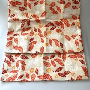 FALL LEAVES PILLOW COVERS SET 2 18" x 18" ORANGE